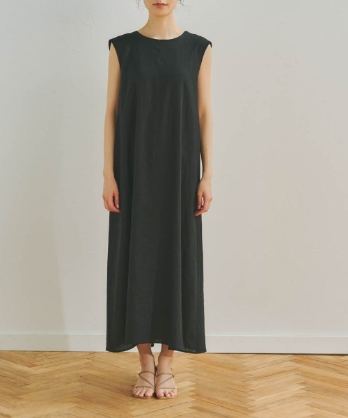 「Droite lautreamont」 ノースリーブワンピース M ネイビー レディース_画像6