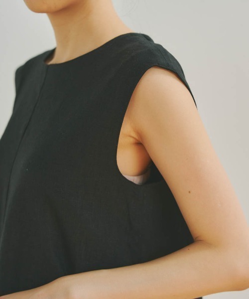 「Droite lautreamont」 ノースリーブワンピース M ネイビー レディース_画像8