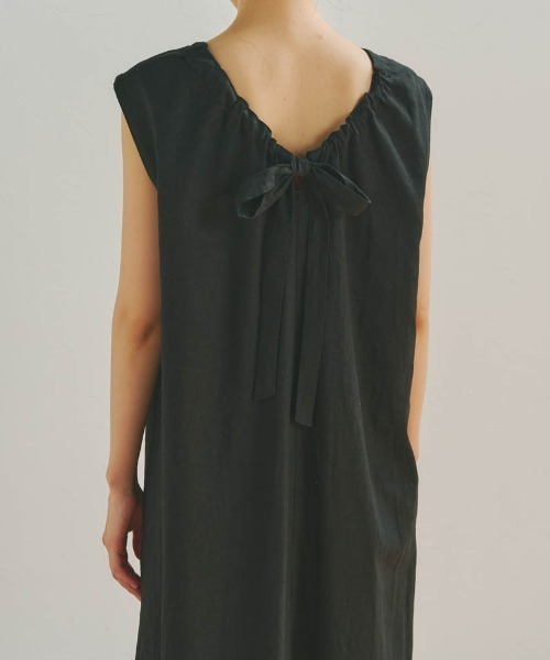 「Droite lautreamont」 ノースリーブワンピース M ネイビー レディース_画像9