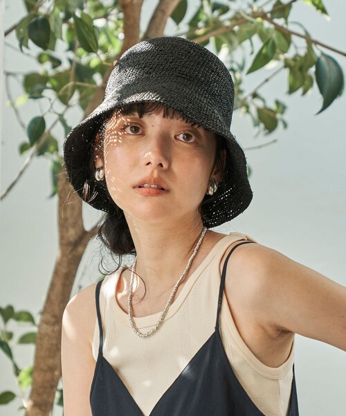 「FREAK'S STORE」 「control freak」ストローハット ONE SIZE ナチュラル レディース_画像5