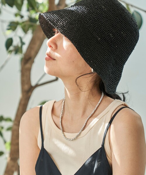 「FREAK'S STORE」 「control freak」ストローハット ONE SIZE ナチュラル レディース_画像6
