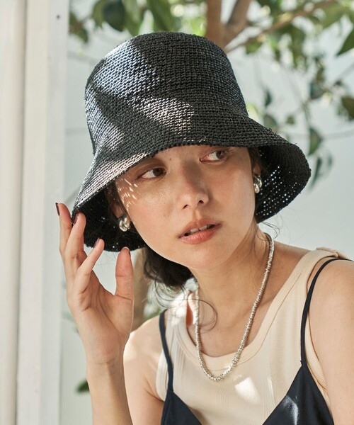 「FREAK'S STORE」 「control freak」ストローハット ONE SIZE ナチュラル レディース_画像7