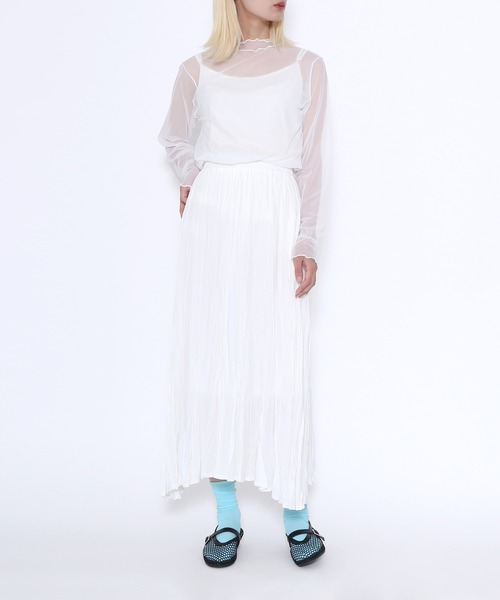 「PUNYUS」 長袖カットソー 1 ワインレッド レディース_画像2