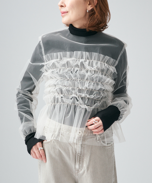 極美】IENA Heriter◎Batten lace Church ブラウス BACK ファッション