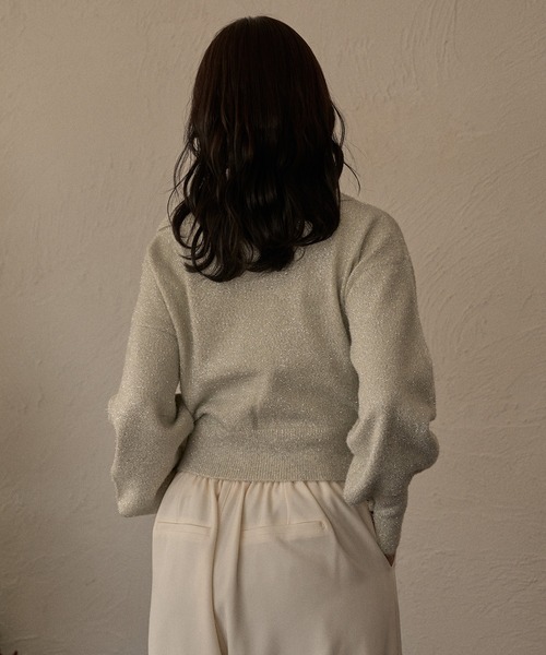 mideal】 グリッターニットアンサンブル美品ニットカーディガン みなまつ mideal（マイディール） カーディガン glitter knit ensemble