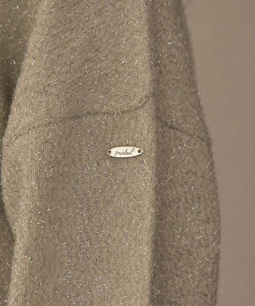 mideal（マイディール） カーディガン glitter knit ensemble