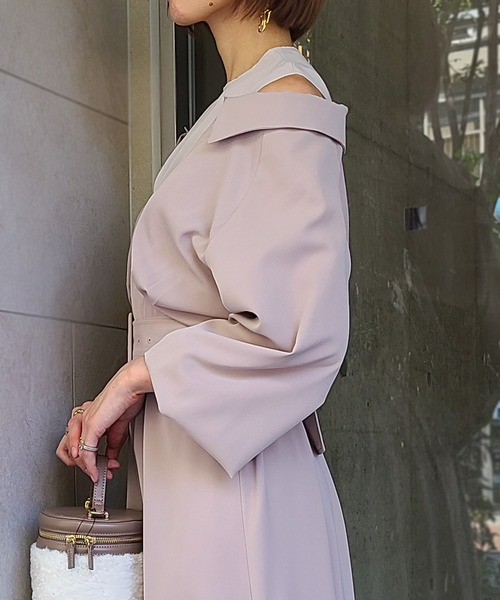 「12Twelve Agenda」 シャツワンピース M ブラウン レディース_画像6