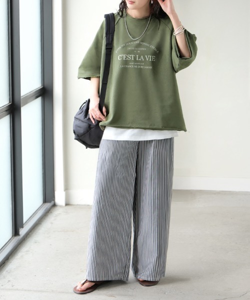 HUG.U（ハグユー） tシャツ ユーズドライク ロゴ 半袖スウェットT 