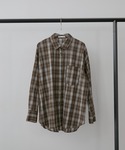 ブラウス シャツ サッカーチェックオーバーシャ...の詳細画像1