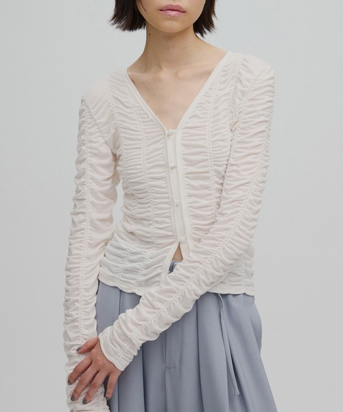 Ameri（アメリ） tシャツ 2WAY GATHER CUT TOP レディース : ZOZOTOWN
