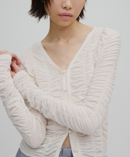 Ameri（アメリ） tシャツ 2WAY GATHER CUT TOP レディース : ZOZOTOWN