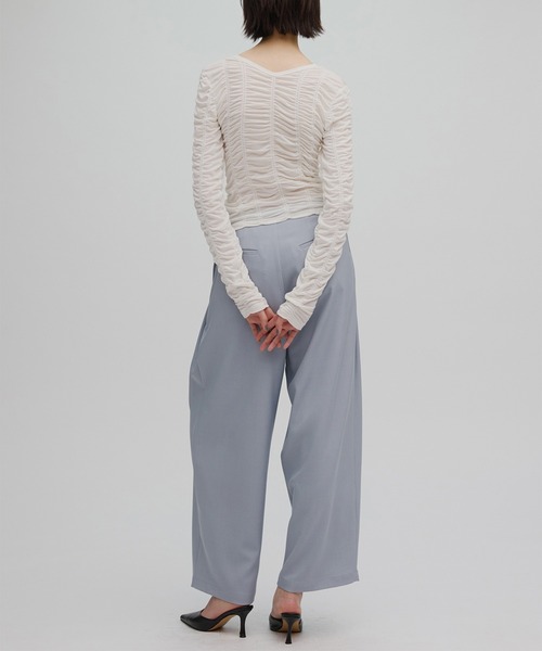 Ameri（アメリ） tシャツ 2WAY GATHER CUT TOP レディース : ZOZOTOWN