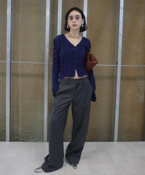 Ameri（アメリ） tシャツ 2WAY GATHER CUT TOP レディース : ZOZOTOWN