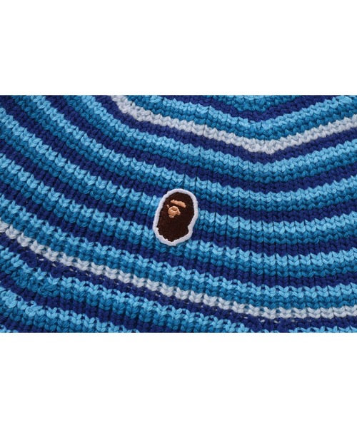 9さん出品 A BATHING APE ウール中折ハット インナー エイプ A BATHING APE（アベイシングエイプ） 帽子 ハット APE HEAD ONE POINT