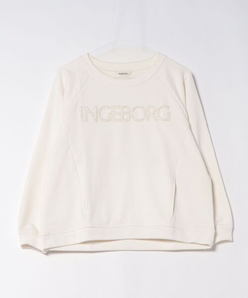 INGEBORG（インゲボルグ） tシャツ ふわふわロゴ刺繍入り裏毛