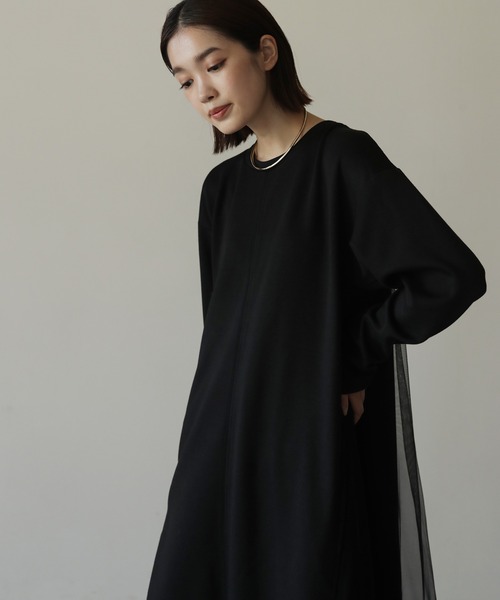 「HERENCIA」 長袖ワンピース MEDIUM ダークカーキ レディースの画像