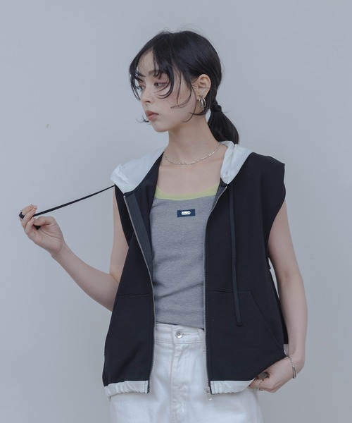 Eimee Law（エイミーロウ） ベスト ジレ 裏毛フーディージレ