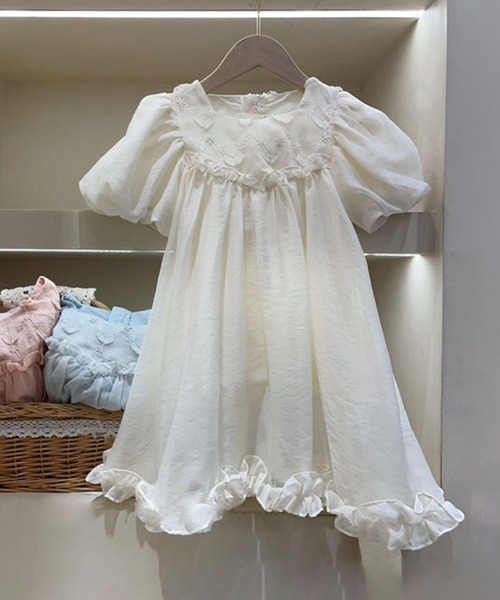 「aimoha」 「KIDS」半袖ワンピース 140 ピンク キッズ_画像4