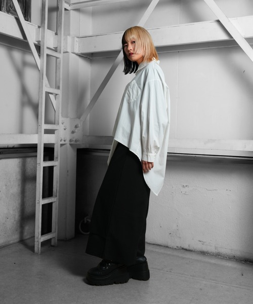 shinzone  バックスリットシャツ THE SHINZONE(ザ シンゾーン) OPEN COLLAR SHIRT オープンカラーシャツ