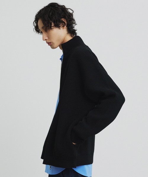 「PUBLIC TOKYO」 長袖ニット 1 ダークブルー メンズ_画像5