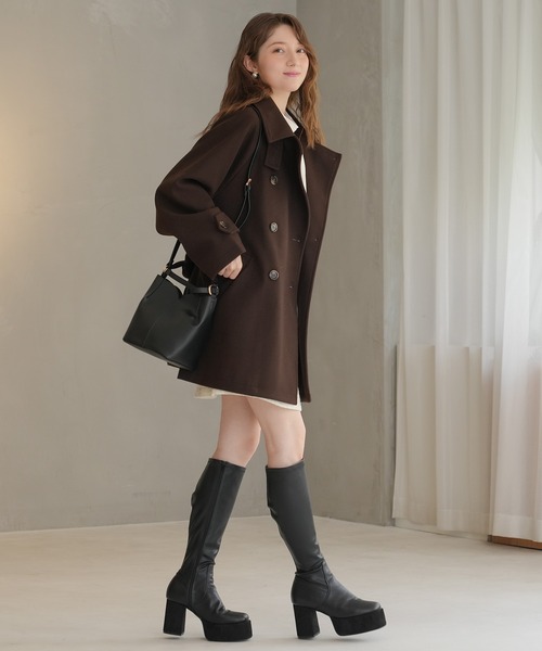 「ASTORIA ODIER」 トレンチコート MEDIUM チャコールグレー レディース_画像2