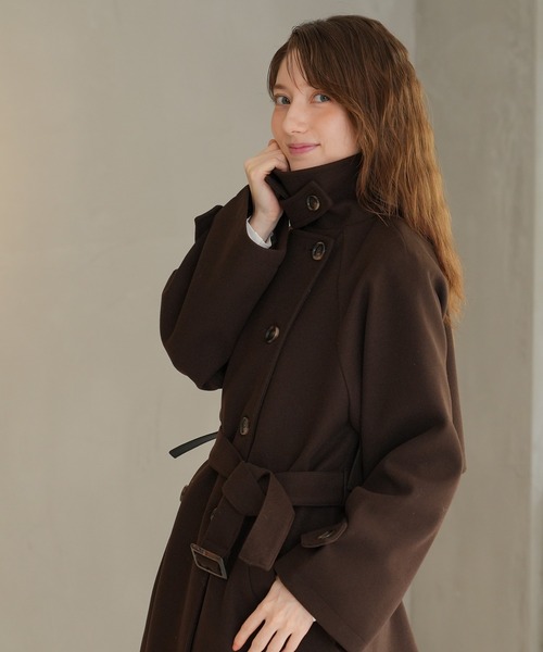 「ASTORIA ODIER」 トレンチコート MEDIUM チャコールグレー レディース_画像5