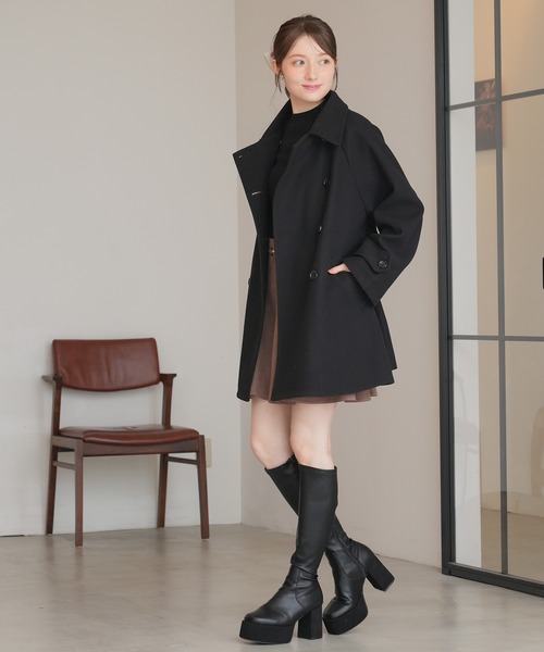 「ASTORIA ODIER」 トレンチコート MEDIUM チャコールグレー レディース_画像6