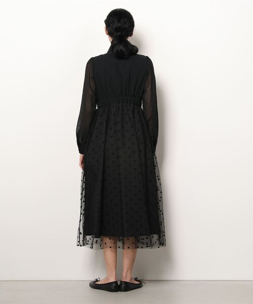 「CAROLINA GLASER」 シャツワンピース ONE SIZE ブラック レディース_画像2