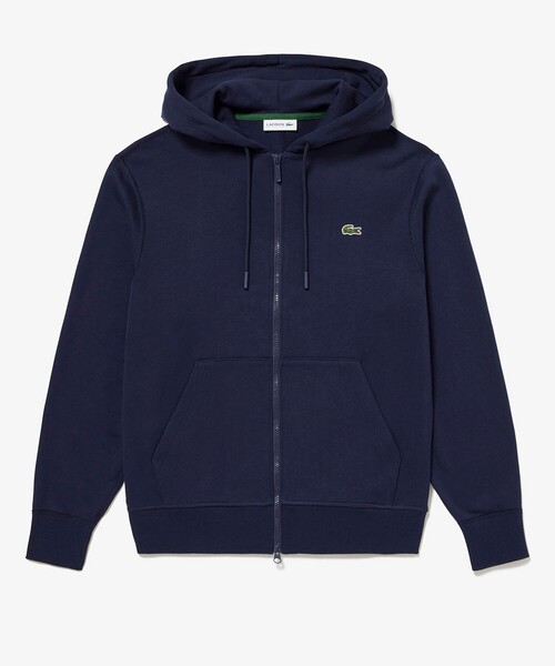 【美品】LACOSTE グレー ジップアップパーカー　メンズ LACOSTE（ラコステ） ジップアップパーカー M グレー メンズ