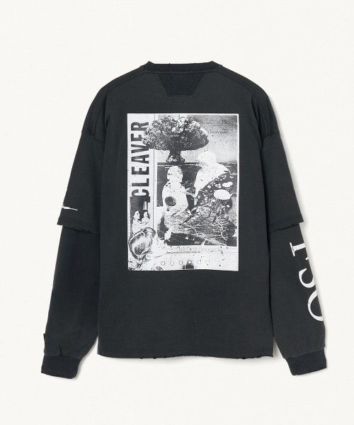 「FORSOMEONE」 長袖Tシャツ 46 オフホワイト メンズ_画像6