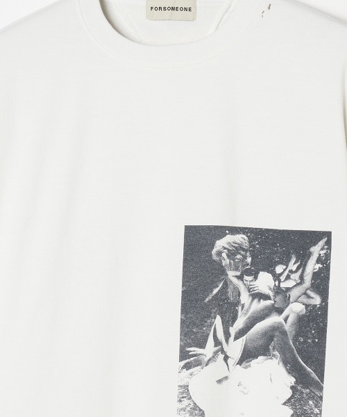 「FORSOMEONE」 長袖Tシャツ 46 オフホワイト メンズ_画像7