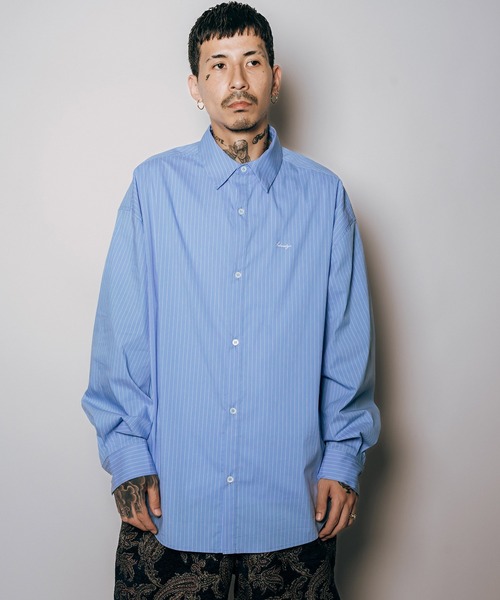 「Subciety」 長袖シャツ MEDIUM ブルー メンズ_画像8