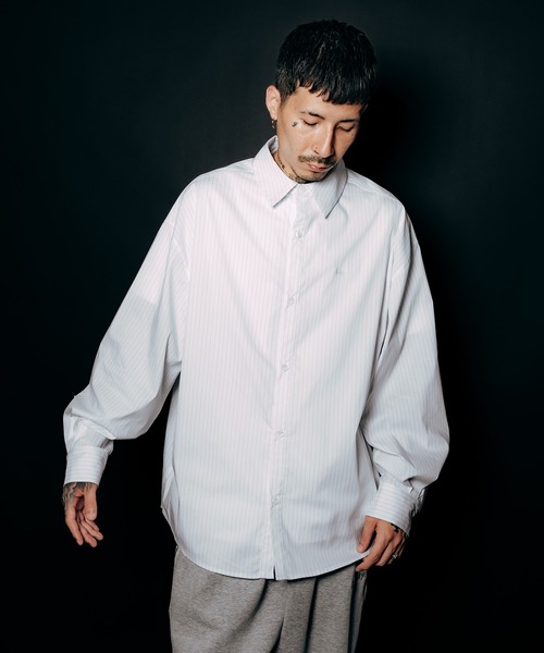 「Subciety」 長袖シャツ MEDIUM ブルー メンズ_画像9