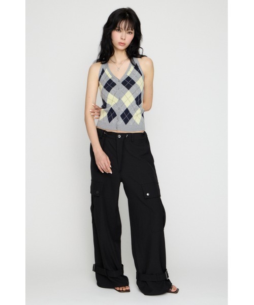 LAGUA GEM（ラグアジェム） ニット セーター ARGYLE HALTER NECK