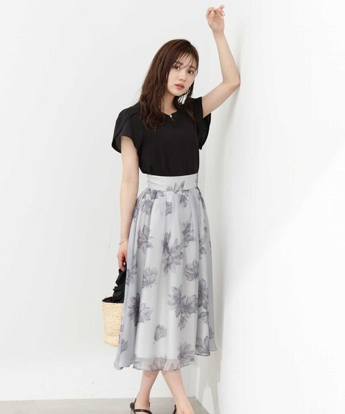 「PROPORTION BODY DRESSING」 フレアスカート MEDIUM ベージュ レディース_画像7