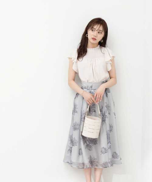 「PROPORTION BODY DRESSING」 フレアスカート MEDIUM ベージュ レディース_画像9