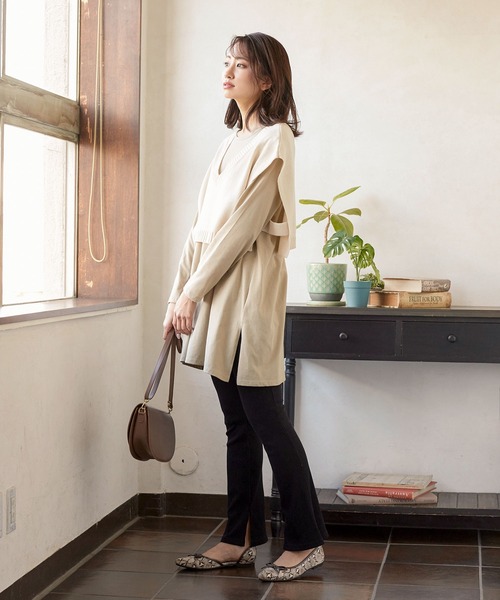 KOBE LETTUCE（神戸レタス） ベスト ジレ 「 2点セット 」ロンT×ニット