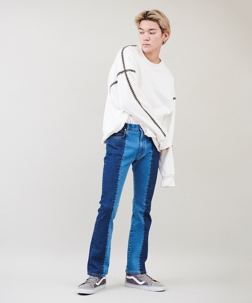 【NODRESS】corset boot-cut pt デニム New York Knicks Denim Corset