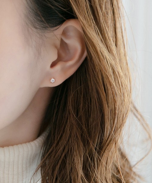 Phoebe（フィービー） ピアス 「K10」ローズバットピアス/BOXつき