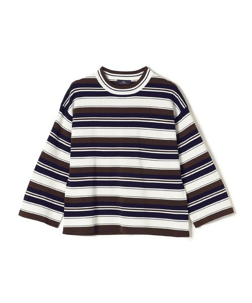 ニット セーター SHIPS Primary Navy Label:「手洗い可能」ミラノリブ マルチ ボーダー ニット レディース SHIPS ニット セーター Primary Navy Label:「手洗い可能