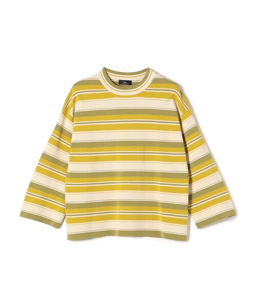 ニット セーター SHIPS Primary Navy Label:「手洗い可能」ミラノリブ マルチ ボーダー ニット レディース