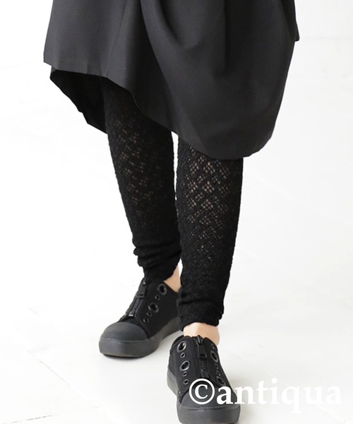 Share spirit SNAKE LEATHER レギンス レースアップ antiqua レギンス スパッツ レースレギンス レディース