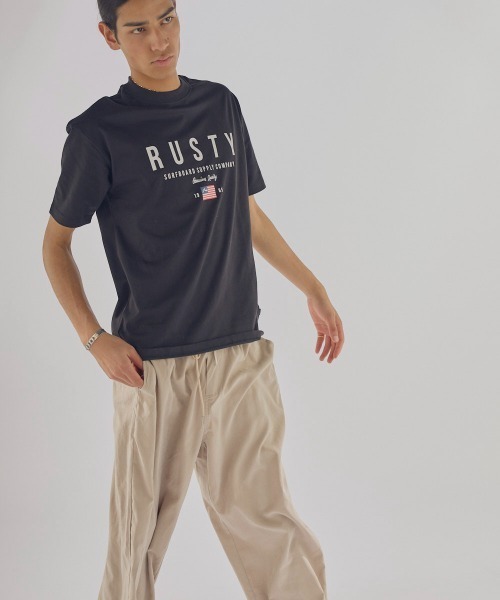 RUSTY tシャツ 「RUSTY:ラスティー」半袖ロゴTシャツ メンズ