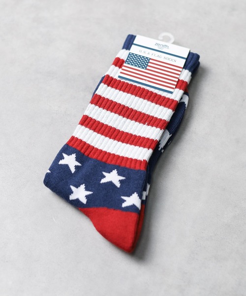 ZENITH（ゼニス） 靴下 ZENITHUSA FLAG SOCKS メンズ レディース