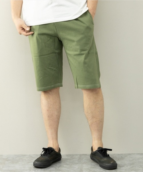 FTC オリーブ Lサイズ ショートパンツ　ビーチパンツ STYLEBLOCK パンツ ピーチ天竺ショーツ(配色ステッチ) メンズ