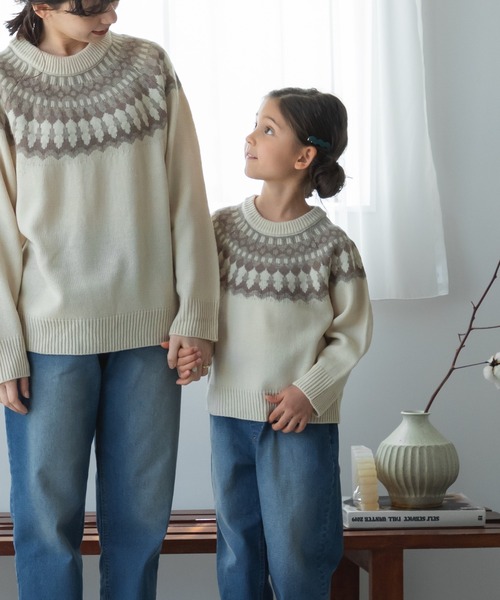 pairmanon（ペアマノン） ニット 「かぞくおそろい」フェアアイル柄