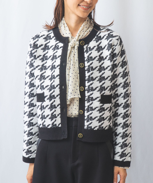 ニット セーター 「NARACAMICIE」ビッグ千鳥JQニット レディース NARACAMICIE ニット セーター 「NARACAMICIE」ビッグ千鳥JQ