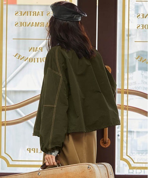LASUD｜ノーカラーデザインライトブルゾン | Rakuten Fashion