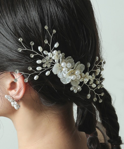 Kana ヘアクリップ エレガント フラワー ヘアクリップ ヘッドドレス
