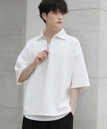 ASTRONOMY tシャツ コットンポンチヘビーウェイトハーフジップ メンズ